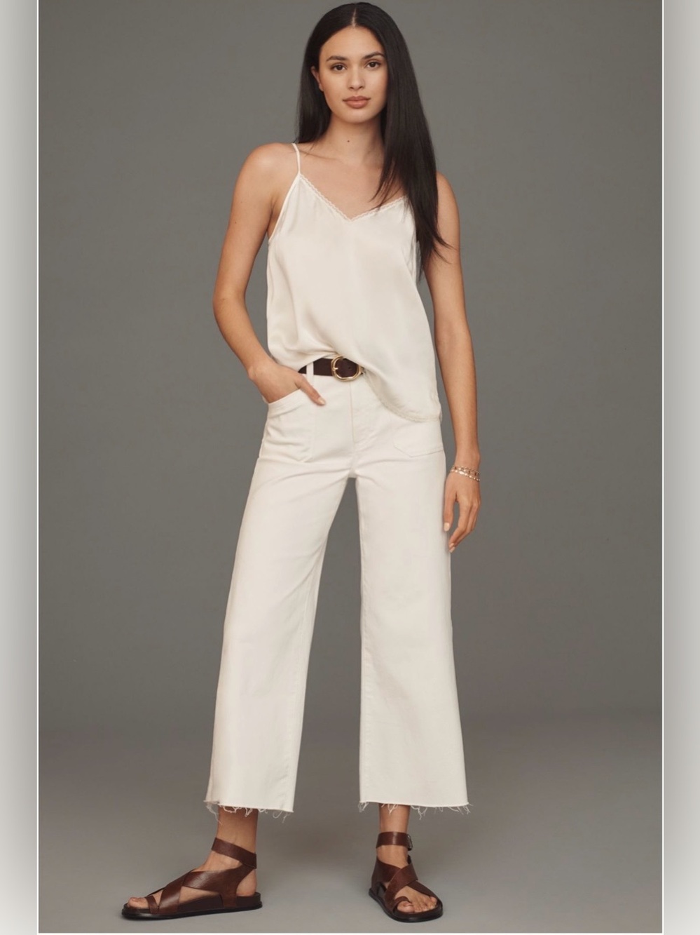 Paige Aneesa wide leg cropped jeans